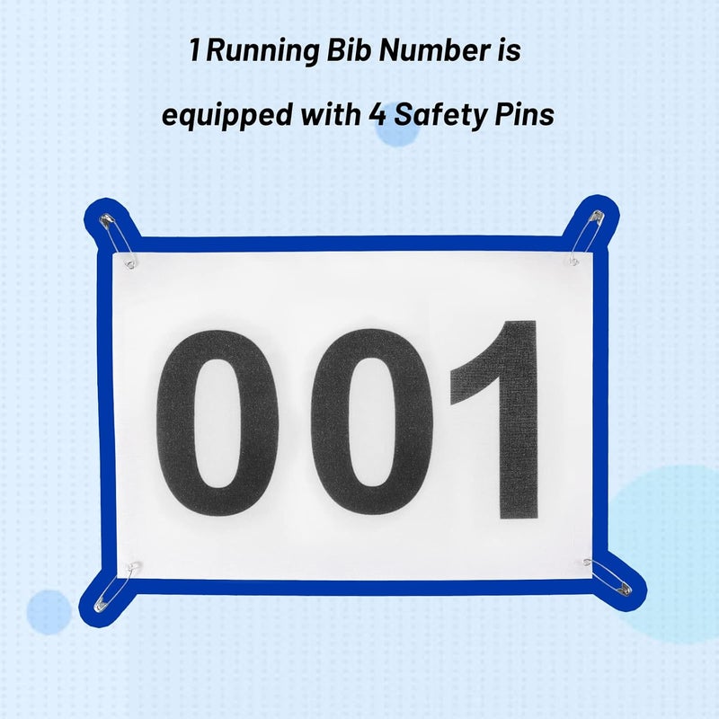 Outink Running Bibs Race Competitor Numbers Waterproof Runners Race Numbers with Safety Pins for Marathon Races Events 5.9" x 7.9" - Image 3